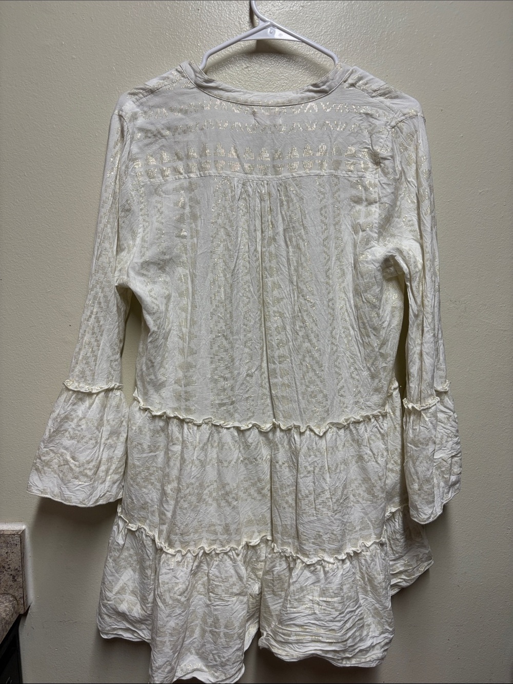 Elan Clara Dress women's size Large shimmer tiered - Picture 6 of 6